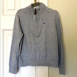 Grey 1/2 zip sweater with cashmere!